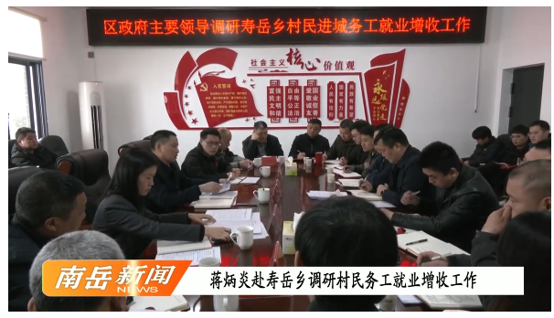 蒋炳炎赴寿岳乡调研村民务工就业增收工作