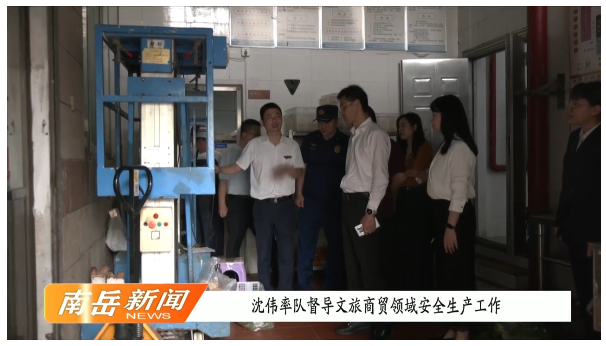 沈伟率队督导文旅商贸领域安全生产工作