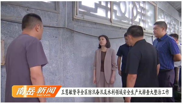 王慧敏督导全区防汛备汛及水利领域安全生产大排查大整治工作